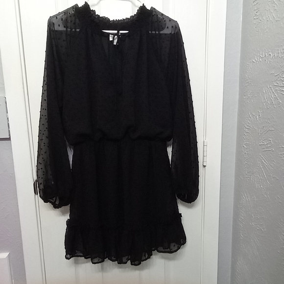 Blue rain black mini dress - Picture 2 of 14